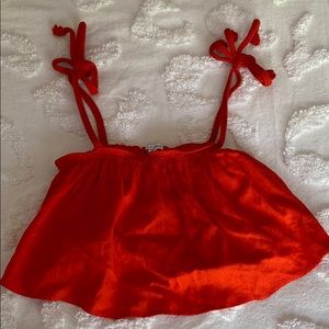 Nordstroms Red Tank Cropped